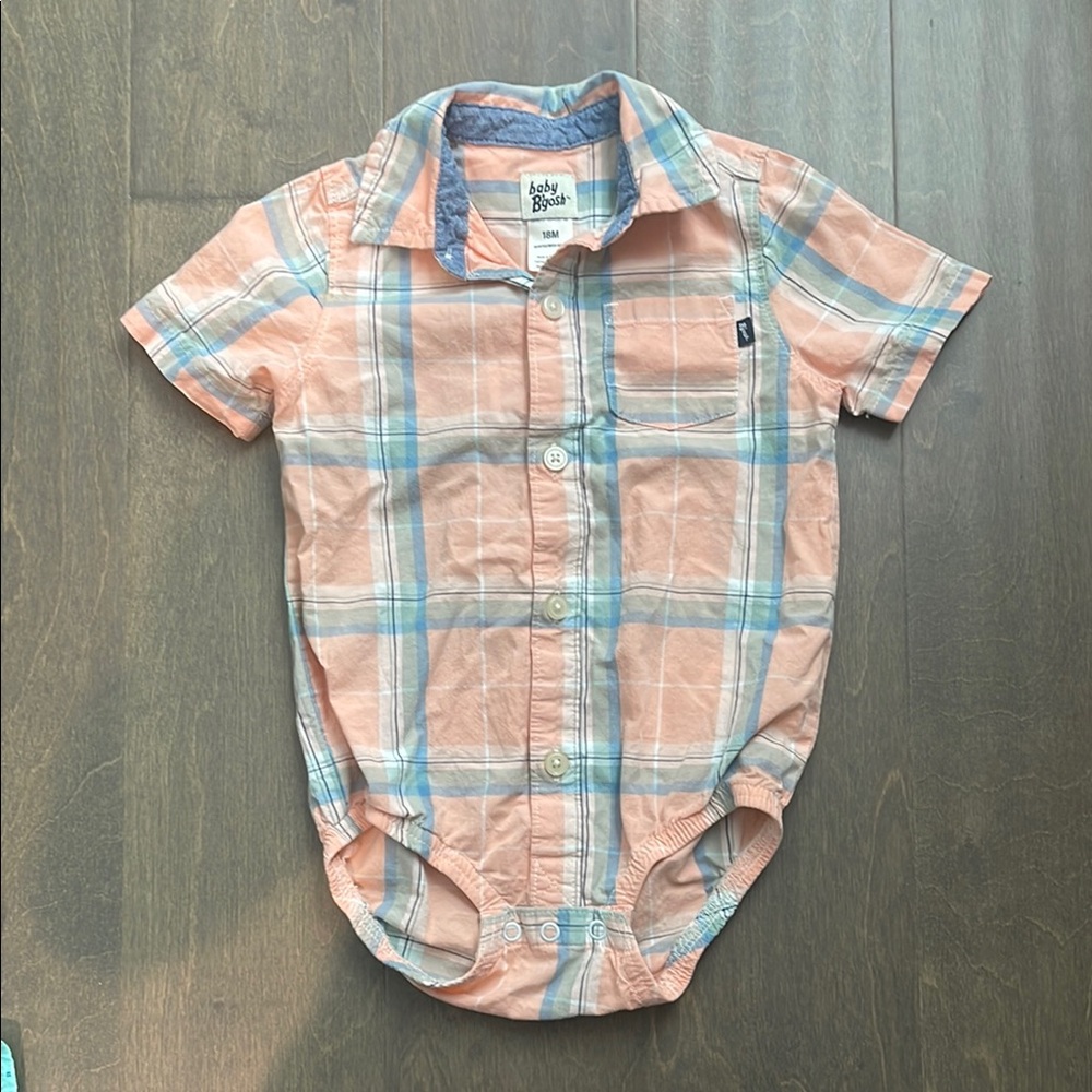 Baby B’gosh 18 M dress shirt onesie